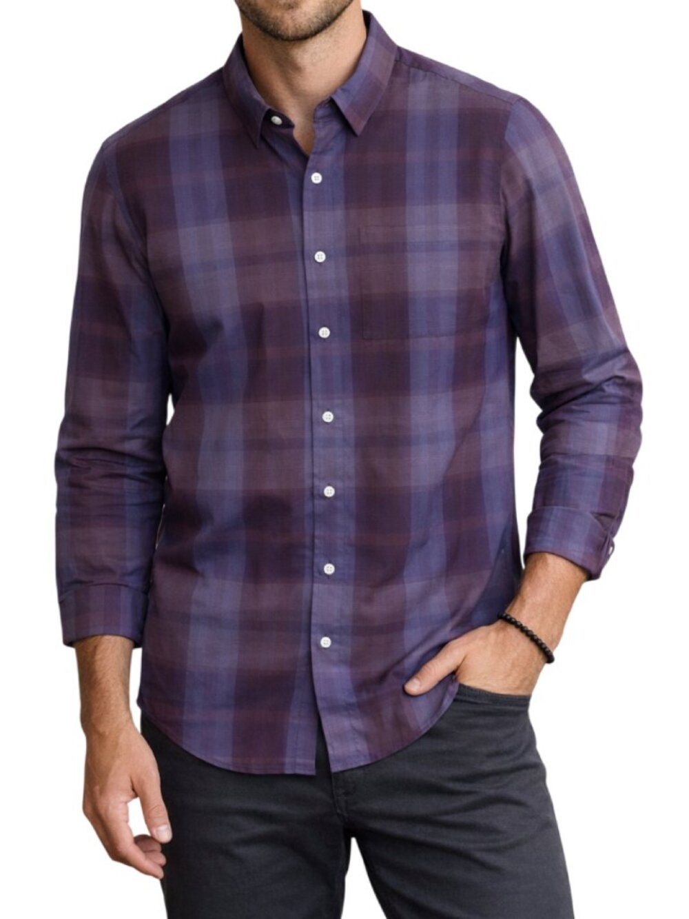 RHONE Red Plaid Long Sleeve Button Down Shirt Medium